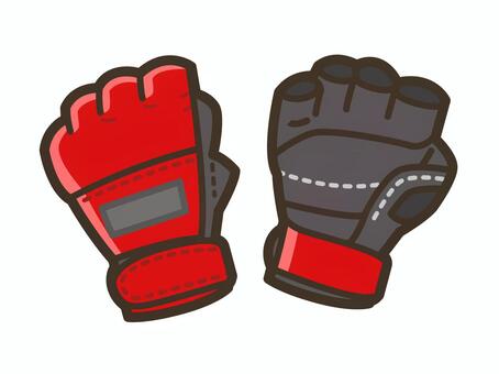 オープンフィンガーグローブ_02 オープンフィンガーグローブ,グローブ,防具,ギア,装備,道具,手袋,格闘技,mma,総合格闘技のイラスト素材