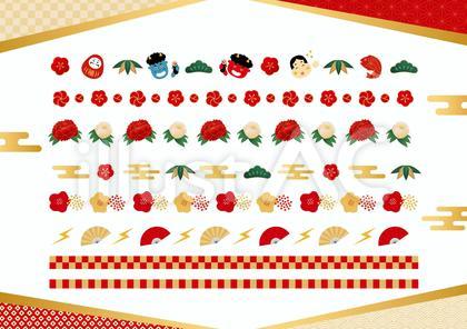 節分の飾り罫セット