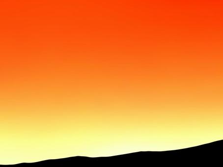夕焼け　山 背景,グラデーション,光,夕焼け,オレンジのイラスト素材