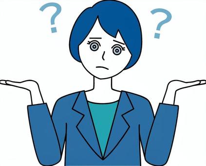 何も分からないお手上げなスーツ姿の女性 何も分からないお手上げなスーツ姿の女性 女性,お手上げ,分からない,両手,困惑,戸惑う,疑問,不思議,はてなマーク,クエスチョンマークのイラスト素材