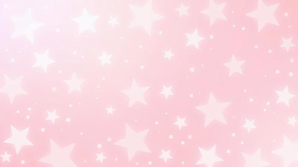 背景素材　白い星　ピンク ピンク,スター,星,背景,背景素材,ふんわり,ぼかし,柔らかい,16:9,グラデーションのイラスト素材