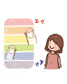 神様界の上下を考える、かわいい女の子 神様,レベル,考える,笑顔,神,上下,優劣,思考,考察,女の子のイラスト素材