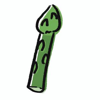 아스파라거스의 손으로 그린 컬러 일러스트, 아스파라거스, 야채, 음식, JPG 및 PNG