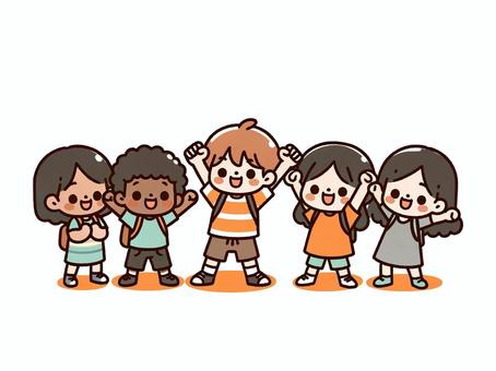 Illustration, children, the kids, simple, 