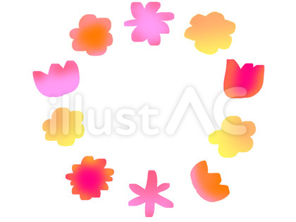 花柄の枠