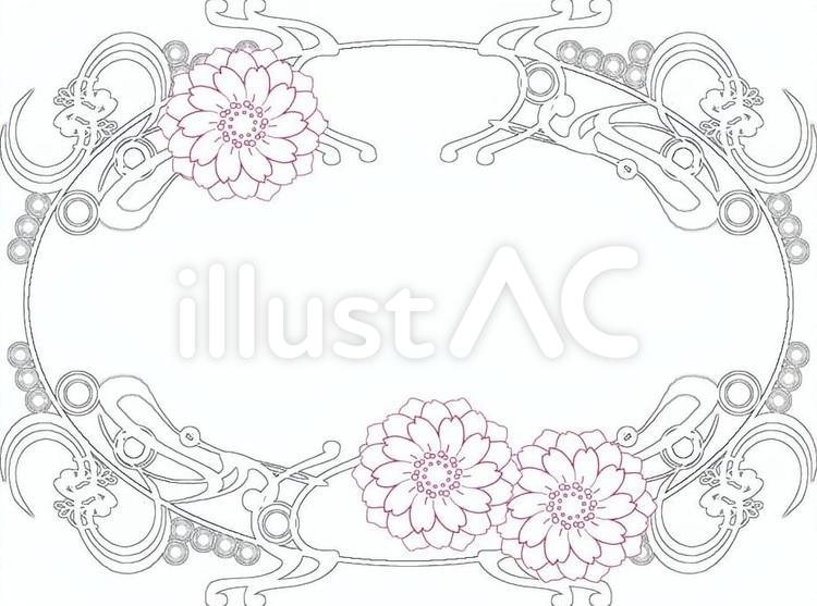 花飾り 花飾り 花,装飾,フレームのイラスト素材