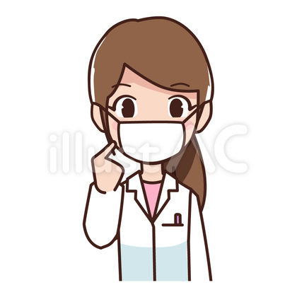 表情豊かな女性_マスク