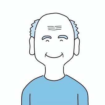 笑顔の表情・高齢男性 笑顔の表情・高齢男性 笑顔,楽しい,表情,高齢,男性,老人,ご機嫌のイラスト素材