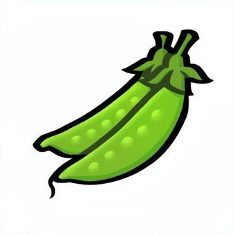 さやえんどう（サヤエンドウ） 食べ物,食材,野菜,さやえんどう,春のイラスト素材