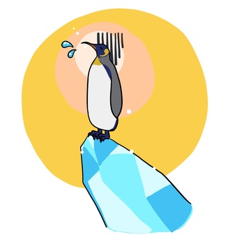 Illustration, intense heat, penguin, longevity, JPG and PNG