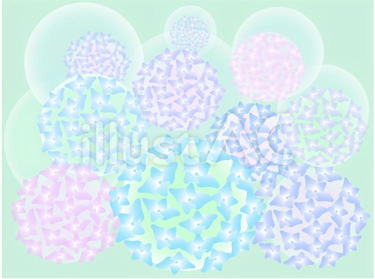 あじさい背景２ 植物,花,あじさいのイラスト素材