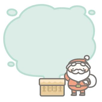 Illustration, frame, smoke, santa claus, 