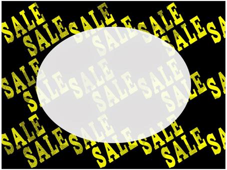 ＳＡＬＥのフレ−ム ｓａｌｅ,セ−ル,文字,フレ−ム,ポストカード,メッセージカード,柄,パターン,黄色,黒のイラスト素材
