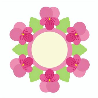 Pansy wreath frame, pansy, wreath, frame, JPG and PNG