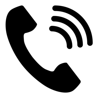 電話のアイコン 黒 電話,受話器,通話,通信,会話,tel,発信,着信,回線,コールのイラスト素材