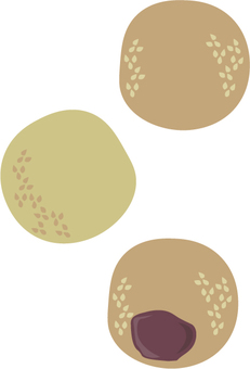 中華料理　胡麻団子 中華料理,お菓子,揚げ物,胡麻団子,中華,中国,天津,食べ物のイラスト素材