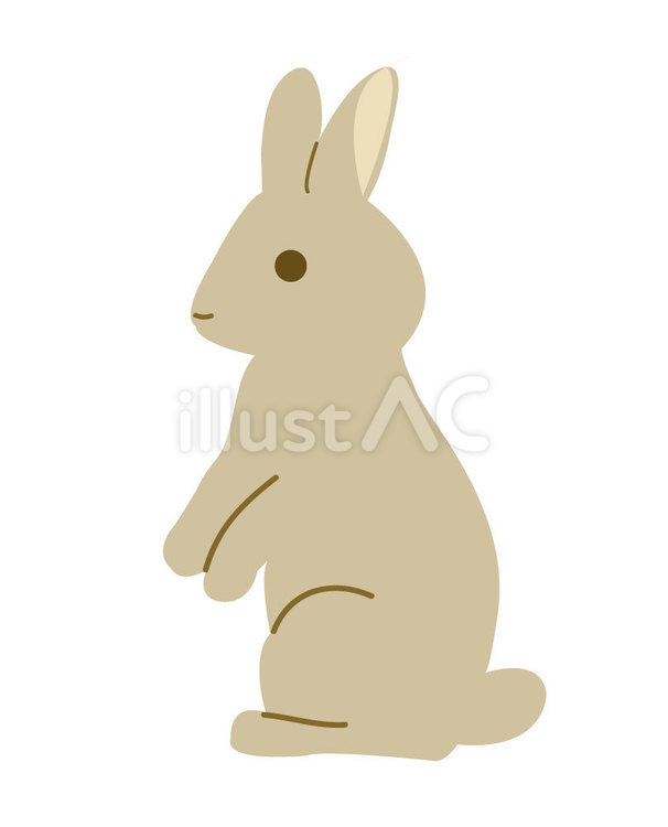 横向きのウサギ ウサギ,干支,年賀状のイラスト素材