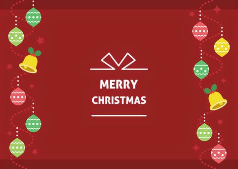 クリスマスのオーナメントとベルのフレーム クリスマス,オーナメント,背景,フレーム,クリスマスオーナメント,キラキラ,シンプル,チラシ,バナー,枠のイラスト素材