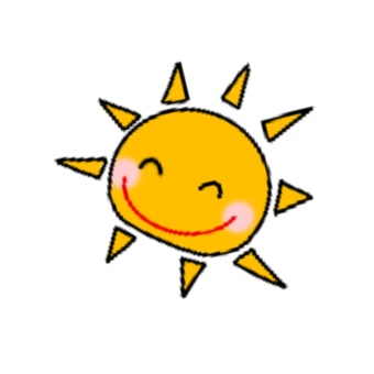 ニコニコお日さま　手描き