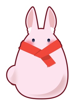 Illustration, rabbit, animal, scarf, 