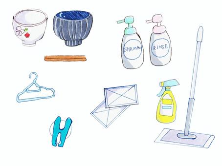 Illustration, piala, shampoo, rinse, 