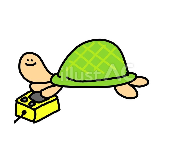 エフェクターを踏むカメ カメ,生き物,エフェクターのイラスト素材