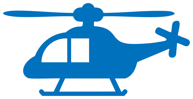 ヘリコプターのアイコン 青 ヘリコプター,アイコン,シルエット,乗り物,空,飛ぶ,移動,遊覧,輸送,搬送のイラスト素材