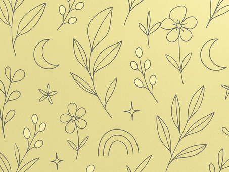 189.背景 北欧,北欧柄,ナチュラル,植物,植物柄,ボタニカル,ボタニカル柄,リーフ,リーフ柄,花のイラスト素材