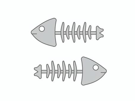 Illustration, fish, bone, icon, 