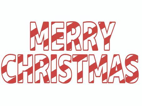 メリークリスマスのステッキ文字 メリークリスマス,クリスマス,merrychristmas,文字,ストライプ,透過,赤,縞模様,縞々,冬のイラスト素材