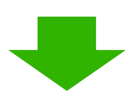 下向き矢印　緑 矢印,下矢印,緑,下降,向き,注意,注目,ポイント,ベクトル,アイコンのイラスト素材