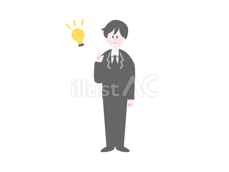 ポイントを指す男性会社員(全身) ビジネス,男性,スーツのイラスト素材