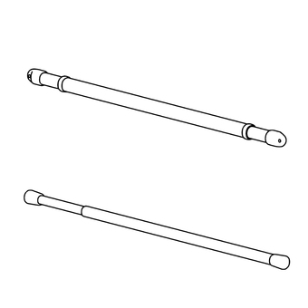 物干し竿の線画 物干し,竿,つっかえ棒,室内用,伸縮,室外用,線画,モノクロ,立体,シンプルのイラスト素材
