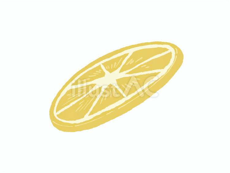 レモン(輪切り) レモン,シンプル,可愛いのイラスト素材