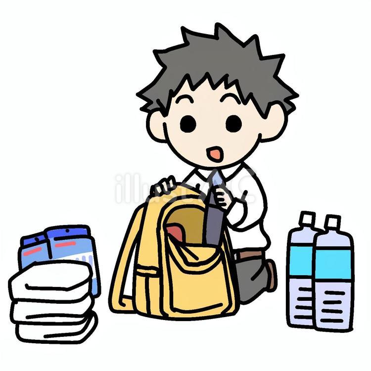 備える男性 男性,備える,備蓄のイラスト素材
