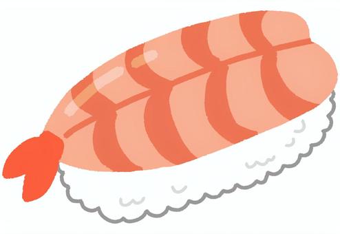 Illustration, sushi, shrimp, food, 