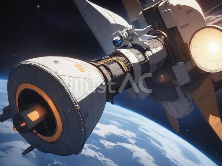 宇宙衛星4 宇宙衛星,宇宙,衛星のイラスト素材
