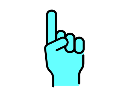 指 人差し指,ok！,いいね！,やったね！,イチオシ,青のイラスト素材