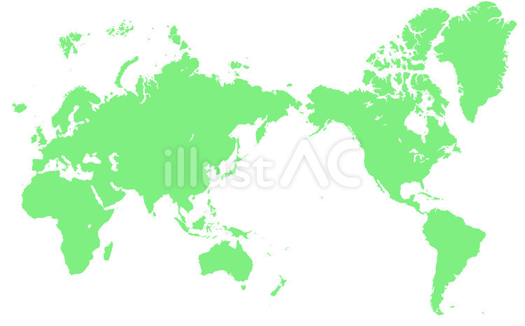 世界地図　緑 世界地図,地図,シルエットのイラスト素材
