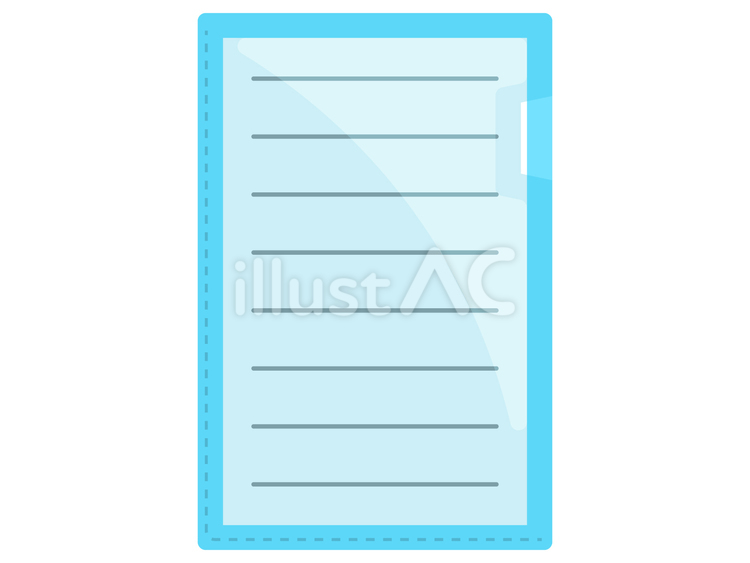 クリアファイルと書類 クリアファイル,書類,用紙のイラスト素材