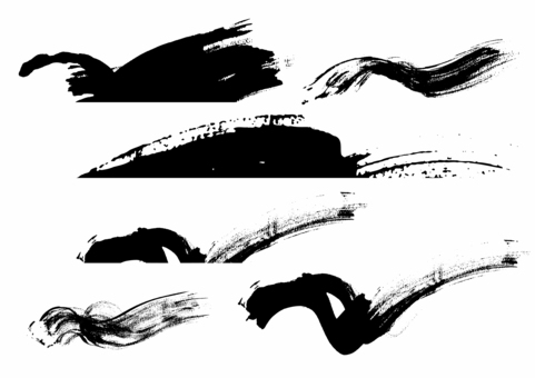 Illustration, fırça dokunuşu, eğri, dalgalı çizgi, 