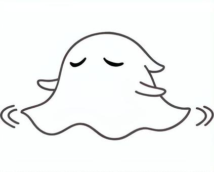 回転するおばけ ハロウィン,おばけ,オバケ,かわいい,秋,シンプル,可愛い,10月,イベント,子供向けのイラスト素材