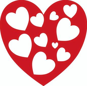 ハート⑥ ハート,ハートマーク,アイコン,かわいい,赤,お気に入り,柔らかい,ガーリー,絵文字,ワンポイントのイラスト素材