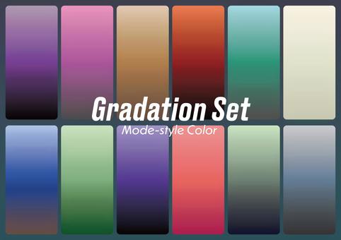 モード系グラデーションセット グラデーション,スウォッチ,背景,壁紙,パターン,シンプル,商用フリー,テクスチャ,枠,webのイラスト素材