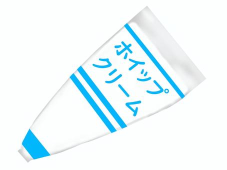 ホイップクリーム ホイップクリーム,冷凍,市販,フローズンホイップ,生クリーム,市販品,洋菓子,絞り袋,食材,トッピングのイラスト素材