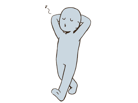 知らんぷりをするドローイング デッサン,人形,ラフ,ポーズ,知らんぷり,ドローイング,無関心,知らないふり,無視,のんきのイラスト素材