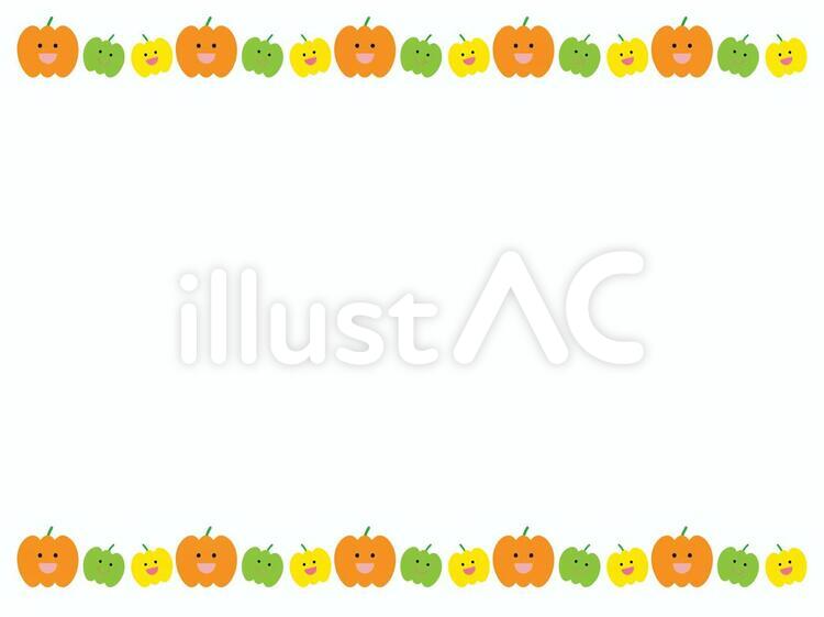 かぼちゃのフレーム素材 秋,フレーム,ハロウィンのイラスト素材