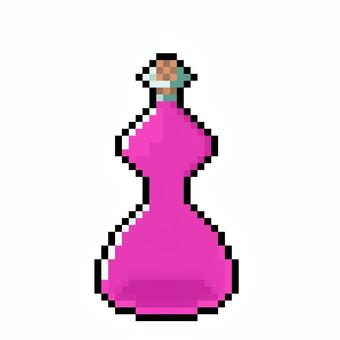 コルクのポーション瓶(ピンク) コルクのポーション瓶(ピンク) ポーション,薬,コルク瓶,アイテム,アイコン,ゲーム,素材,瓶,ドット絵,ピクセルアートのイラスト素材