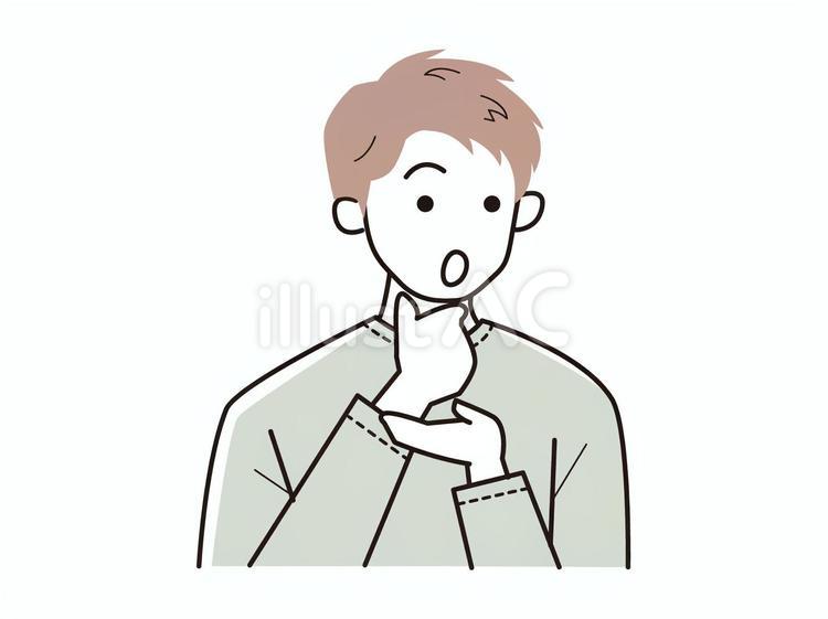 納得する男性 男性,納得,ほうほうのイラスト素材