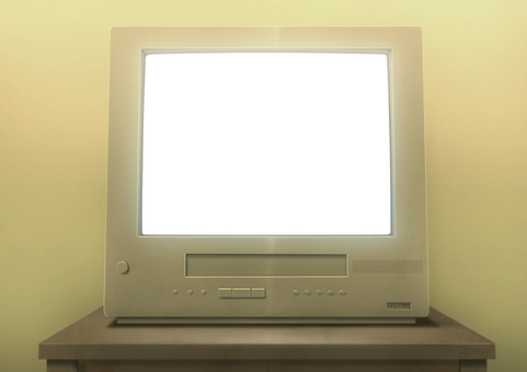 テレビデオ風イラスト　08 テレビデオ,テレビ,家電,レトロ,古い,リアル,背景のイラスト素材